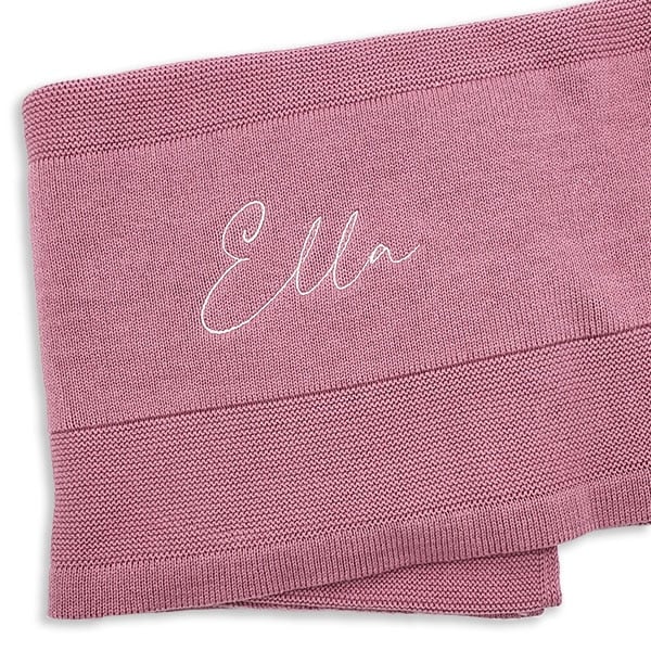 Rose Embroidered Blanket