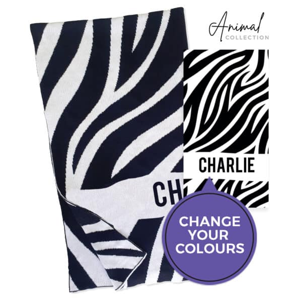 Zebra Name Blanket Zebra Name Blanket