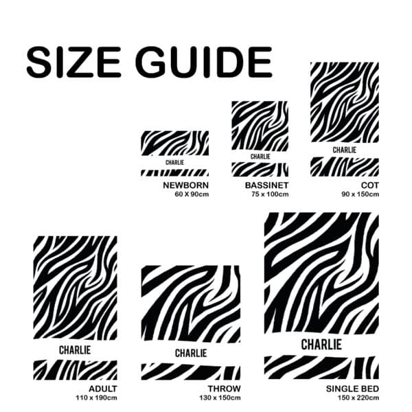 Zebra Name Blanket Zebra Name Blanket