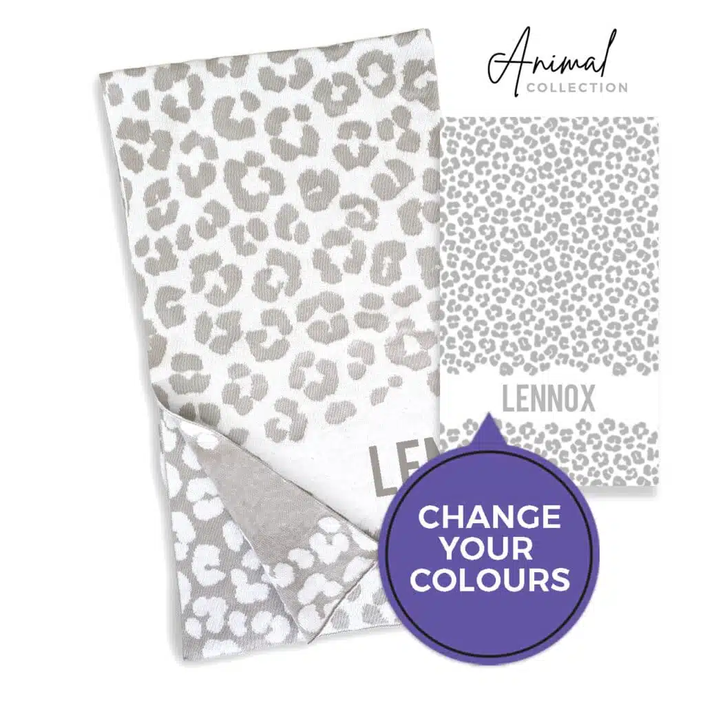 Leopard Name Blanket