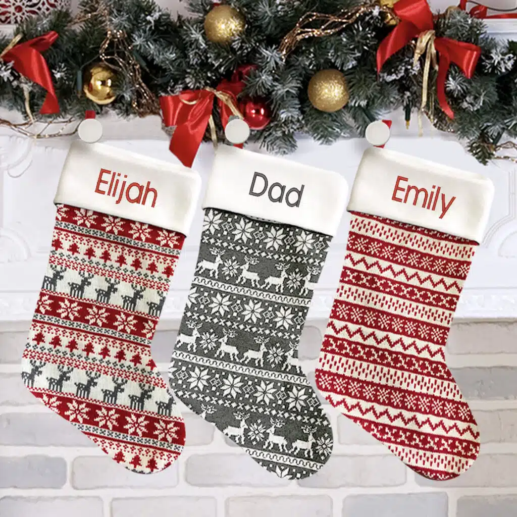 Mixed Pattern Christmas Stocking