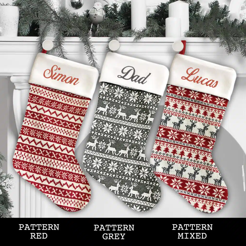 Mixed Pattern Christmas Stocking