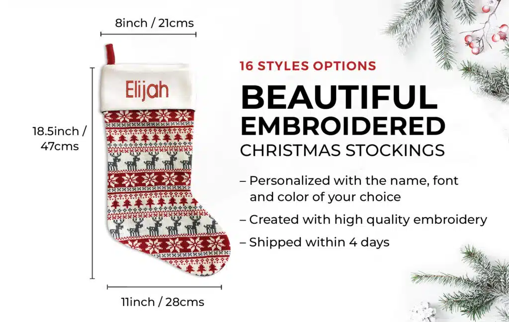 Mixed Pattern Christmas Stocking