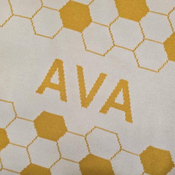 personalised baby blanket Honeycomb baby blanket