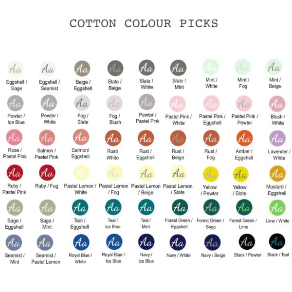 Custom Baby Blanket text colours options