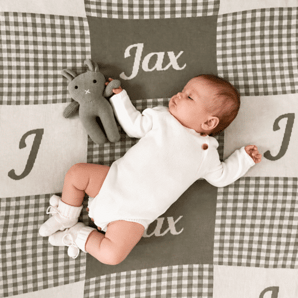 Custom Signature Gingham Blanket