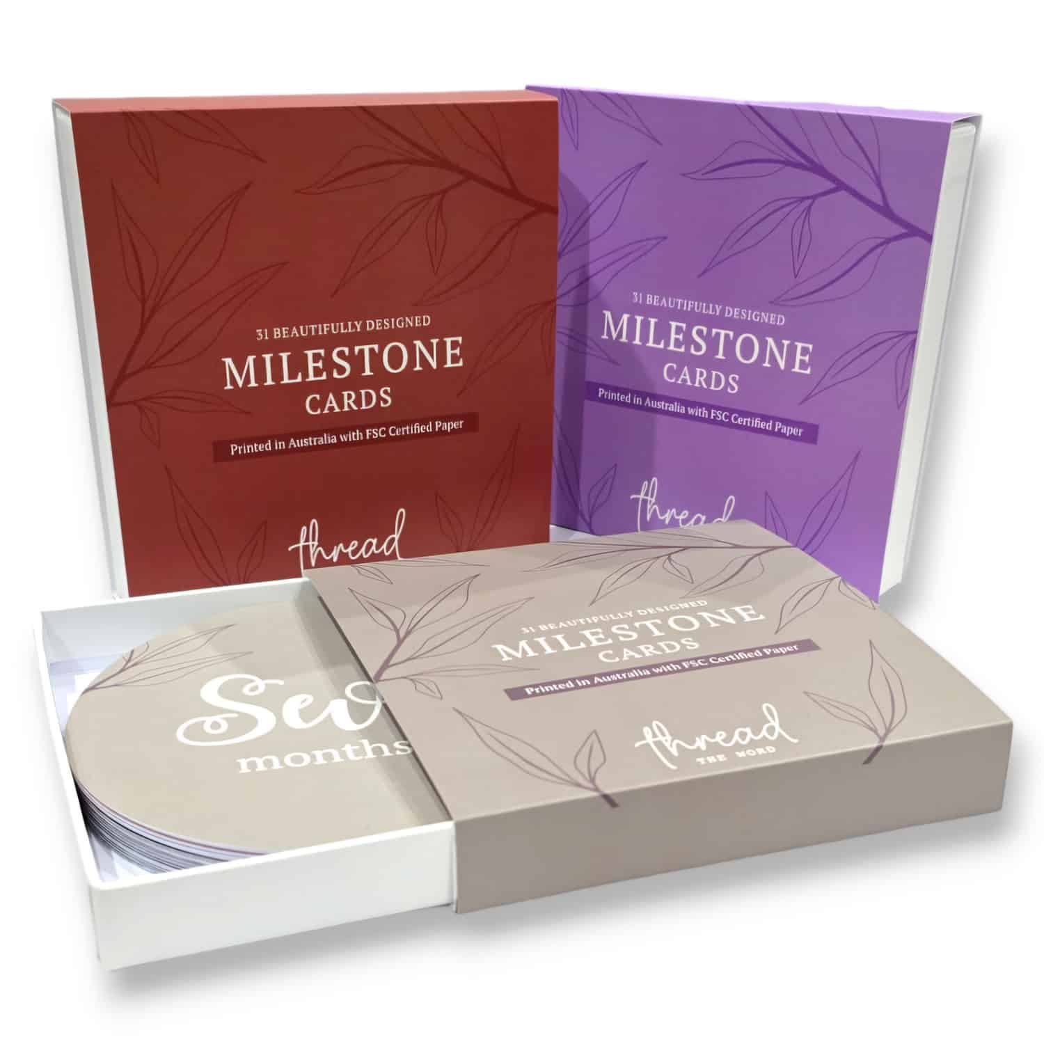 Beige Milestone Cards