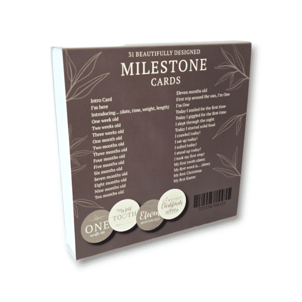 Beige Milestone Cards