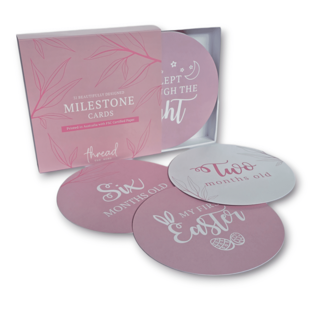 Pink Milestone Cards