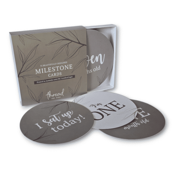 Beige Milestone Cards