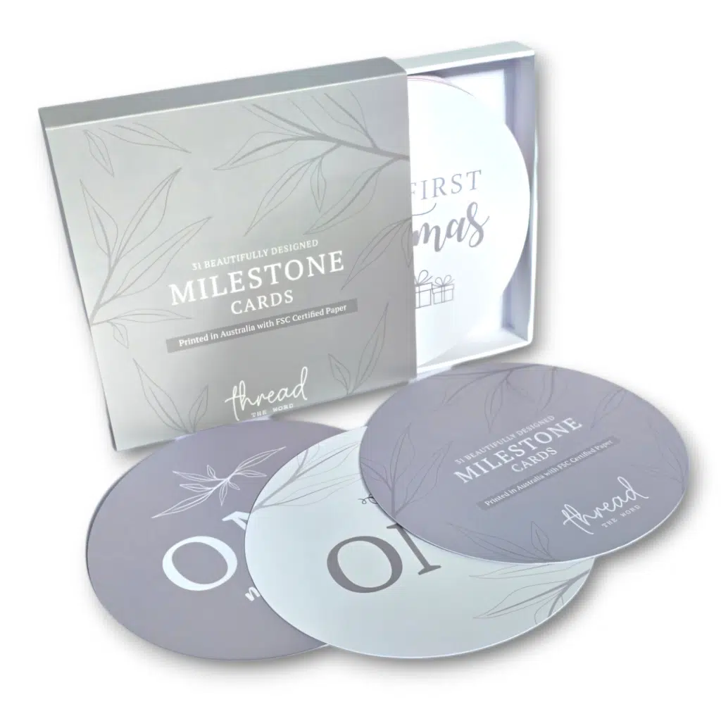 Grey Milestone Cards