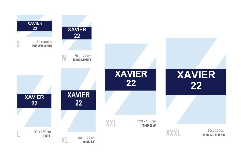 Custom Diagonal Band Jersey Blanket