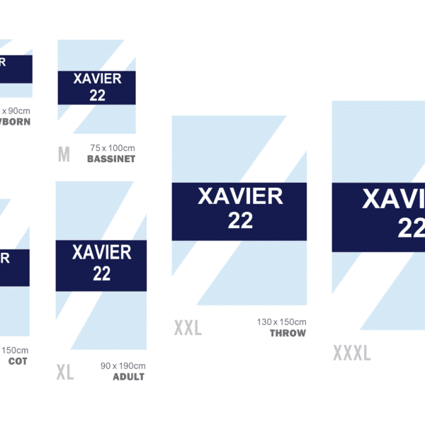 Custom Diagonal Band Jersey Blanket