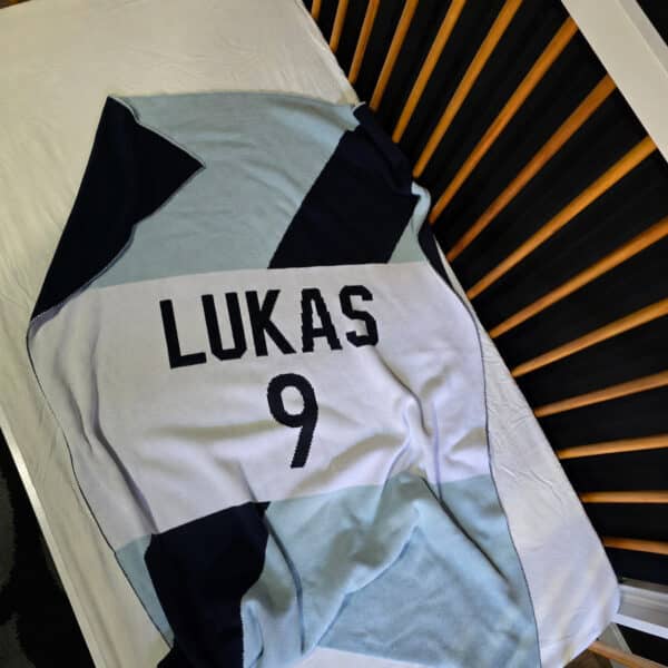 Custom Diagonal Band Jersey Blanket