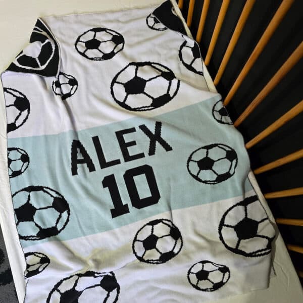 Custom Sports Soccer Ball Blanket