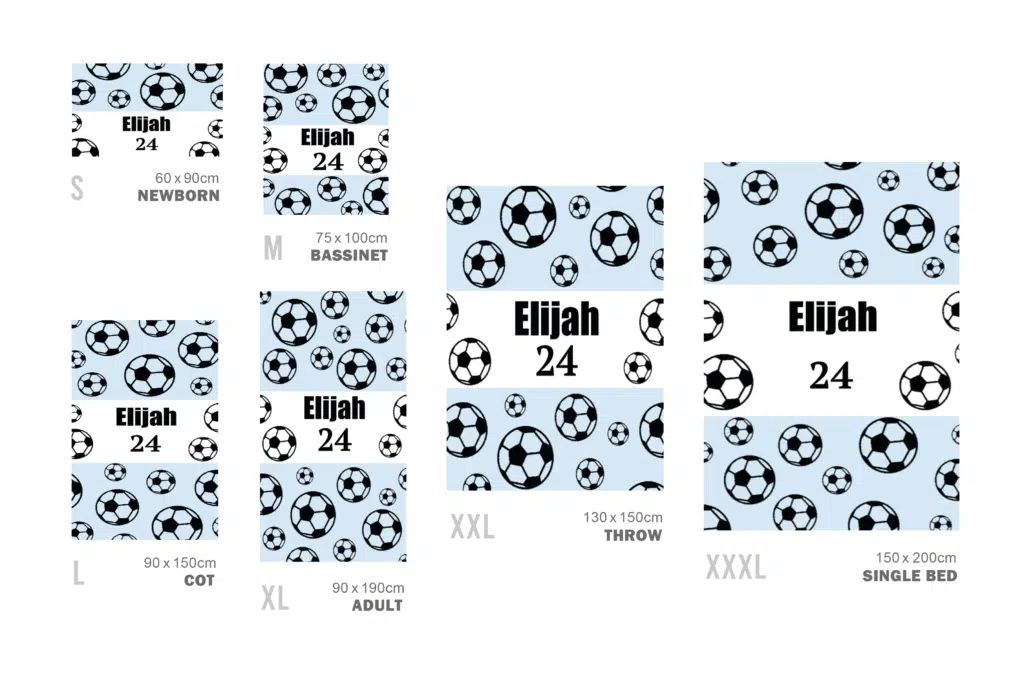 Custom Sports Soccer Ball Blanket