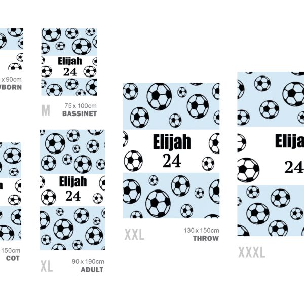 Custom Sports Soccer Ball Blanket
