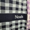 Custom Gingham Blanket dark blue blanket