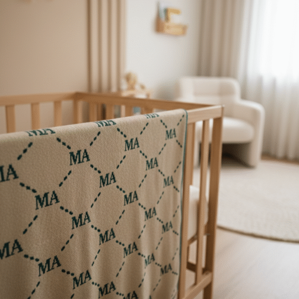 Custom Argyle Letter Blanket