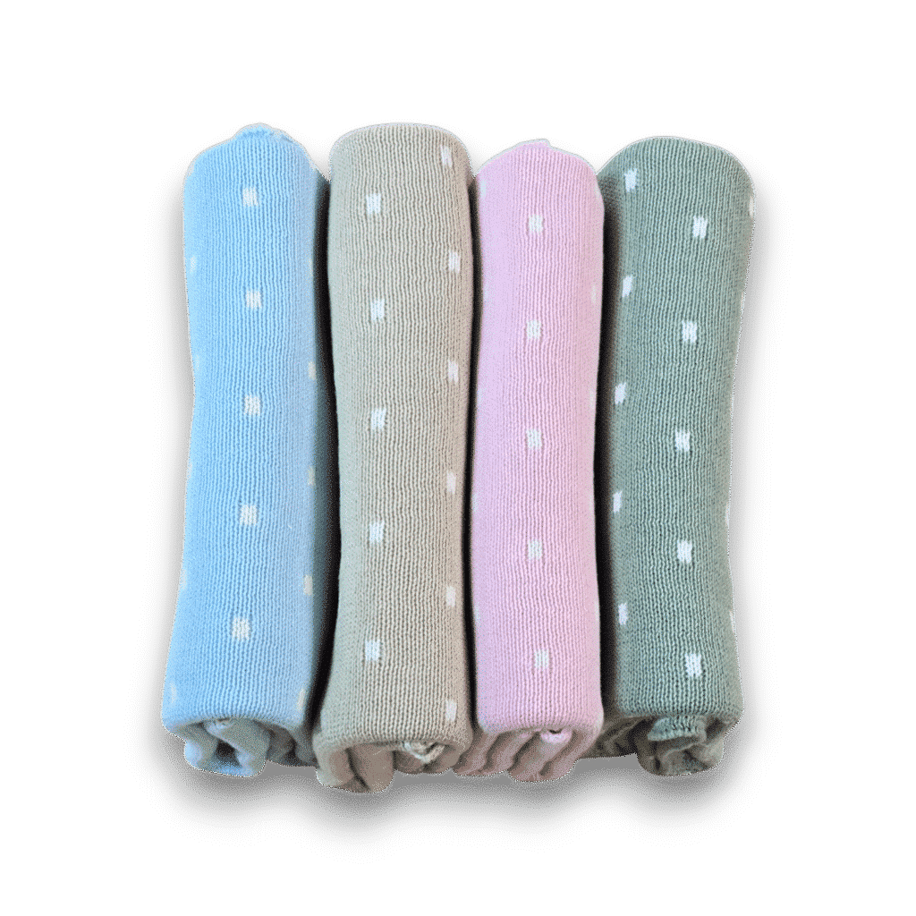 Premmie Blanket - Baby Blue Spots