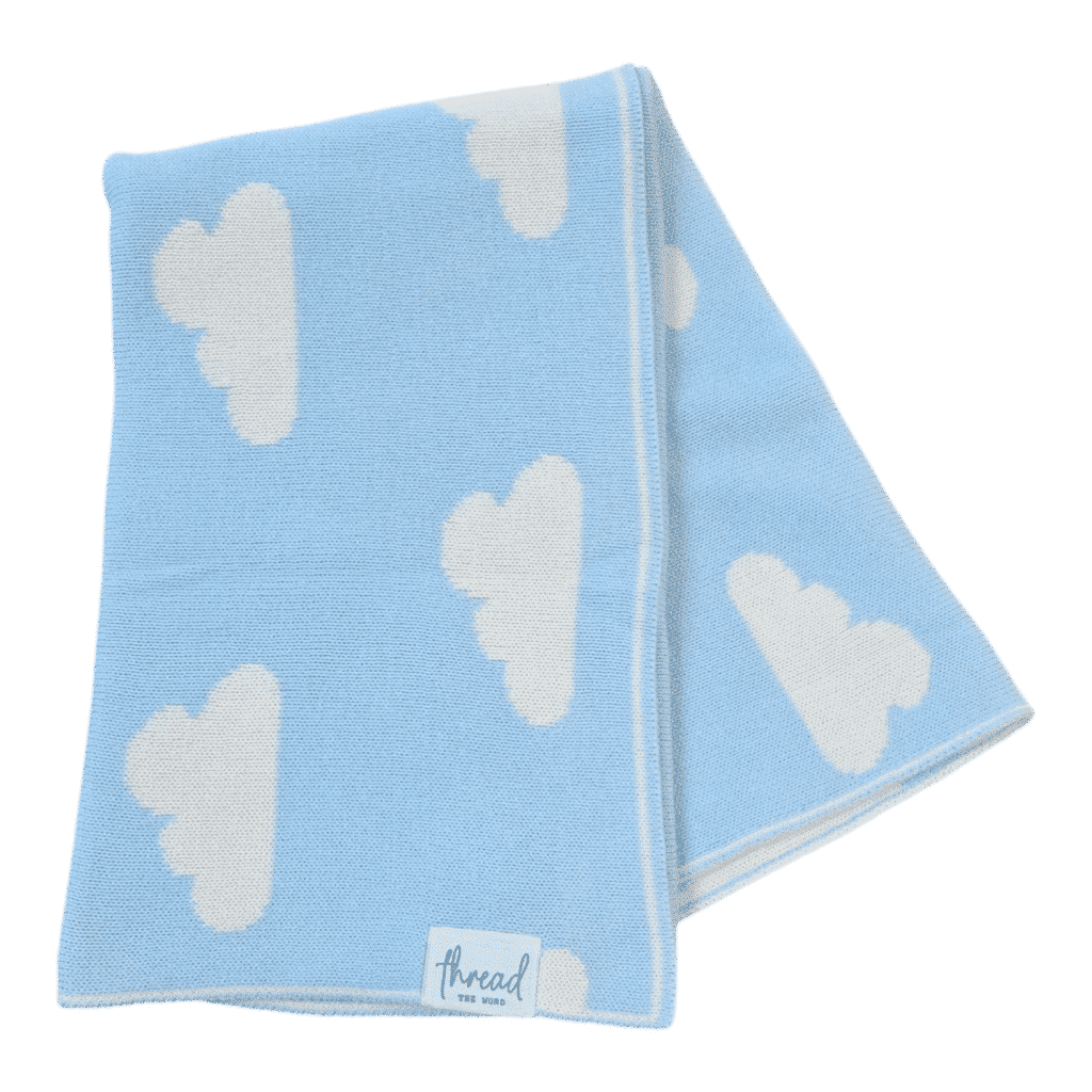 Premmie Blanket - Baby Blue Cloud