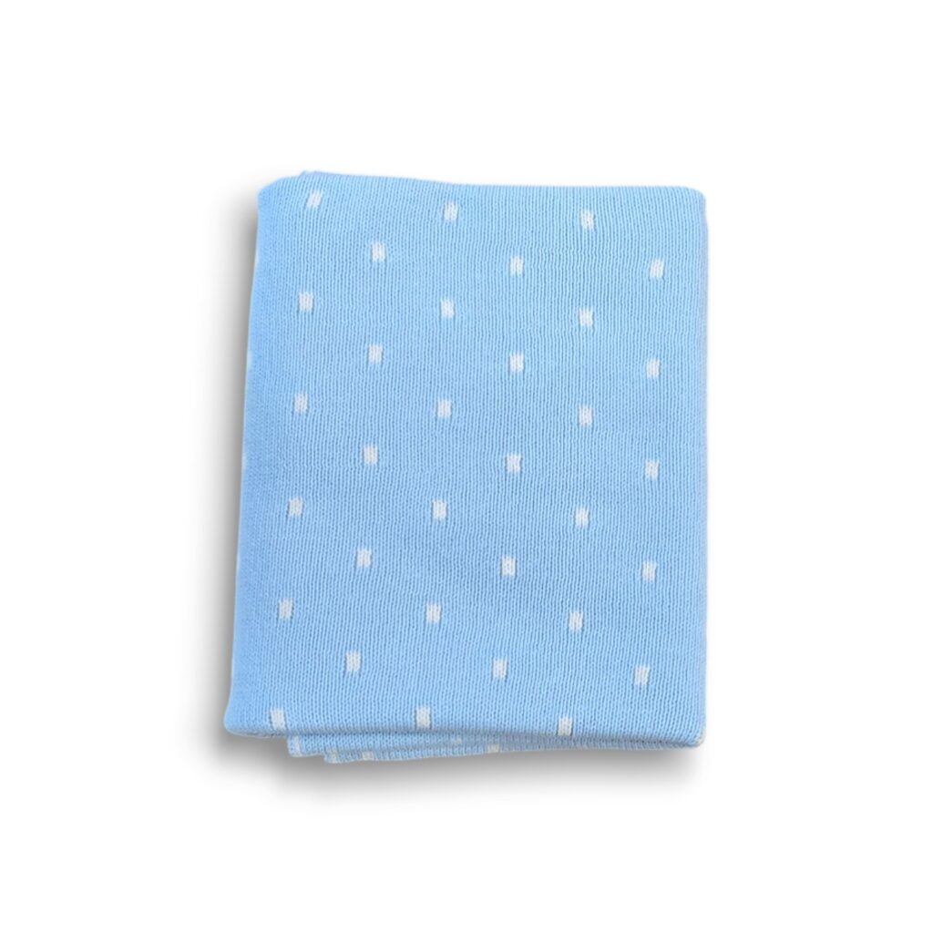 Premmie Blanket - Baby Blue Spots