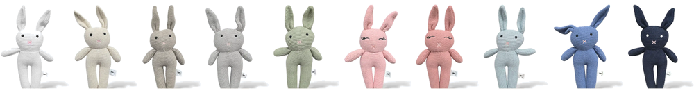The Knitted Bunny in 10 colours - FREE Gift With Purchase