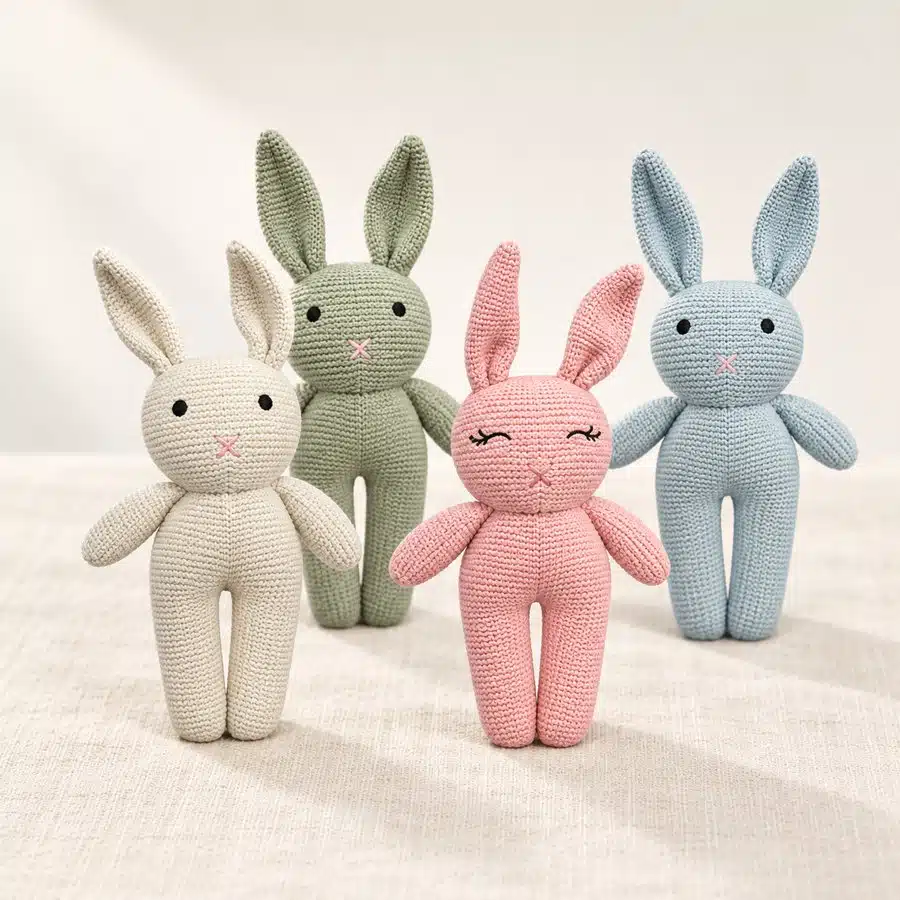 Plush bunnies from the Thread The Word stocked range